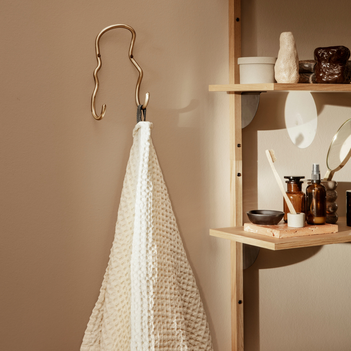 Curvature Double Hook - Brass - Batten Home