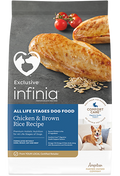 Exclusive Infinia Chicken & Brown Rice Recipe All Life Stages Dog Food