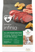 Exclusive Infinia Venison, Potato & Duck Small Bite Recipe All Life Stages Dog Food
