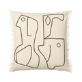 Figure Cushion - Off-White/Coffee - Batten Home