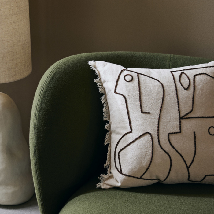 Figure Cushion - Off-White/Coffee - Batten Home