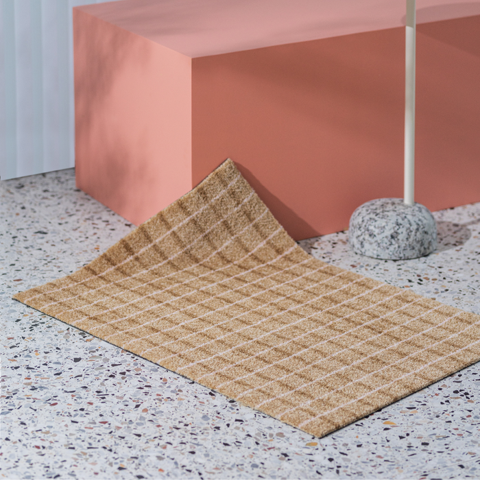 Grid Floor Mat - Chocolate Strawberry - Batten Home