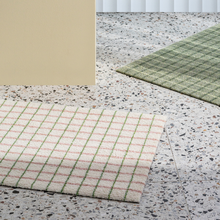 Grid Floor Mat - Lime Candycane