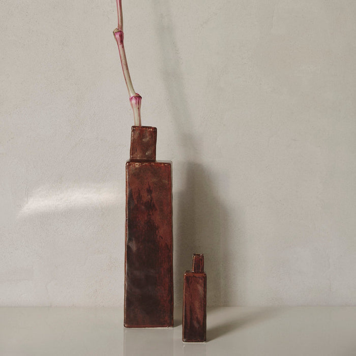 Koa Vase - H40 - Red Brown