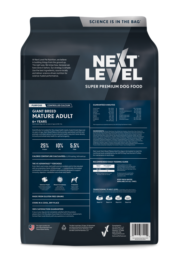 Next Level Super Premium Dog Food Giant Breed Mature Adult