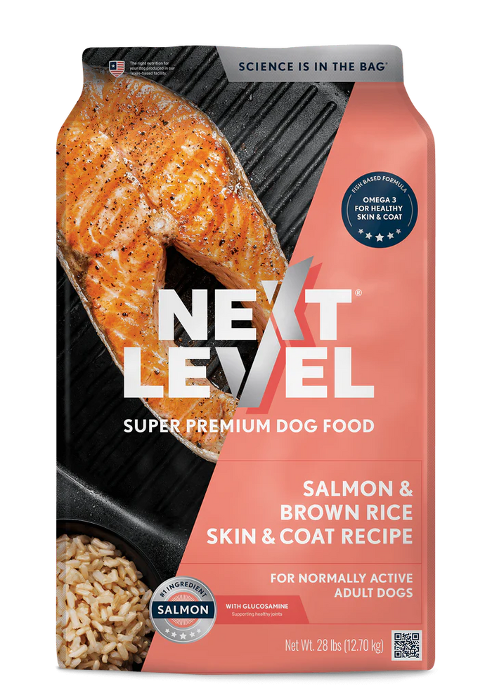 Next Level Super Premium Dog Food Salmon & Brown Rice Skin & Coat Recipe
