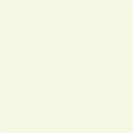 Benjamin Moore Color OC-124 Alpine White wet, dry color sample.