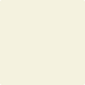 Benjamin Moore Color OC-39 Timid White wet, dry color sample.