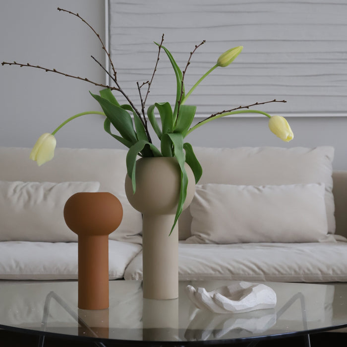 Pillar Vase Coconut 24cm - Batten Home