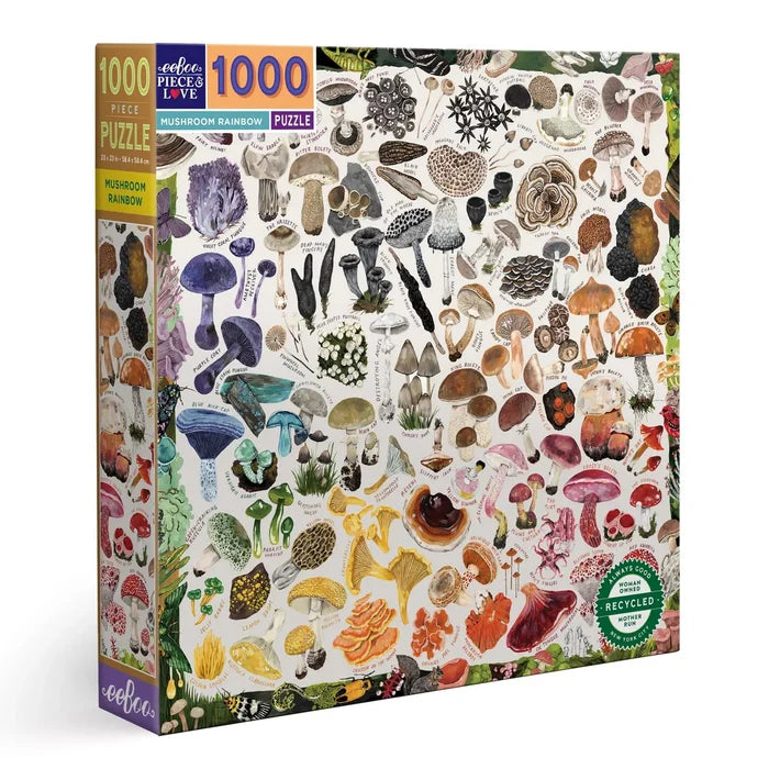 Mushroom Rainbow 1000 Piece Square