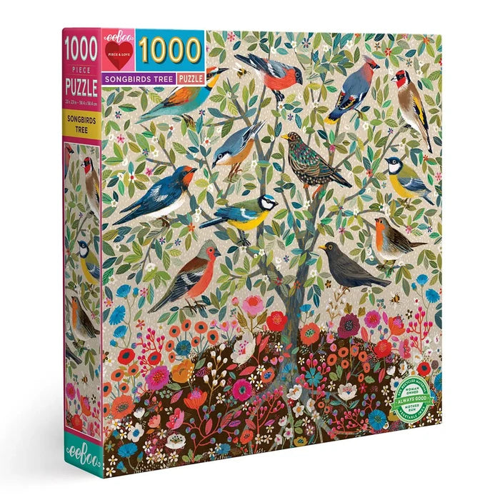 Songbirds Tree 1000 Piece Puzzle Square