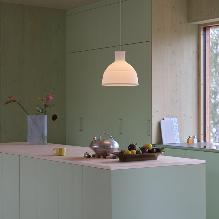 Ridge Vase Frosted Glass - Batten Home