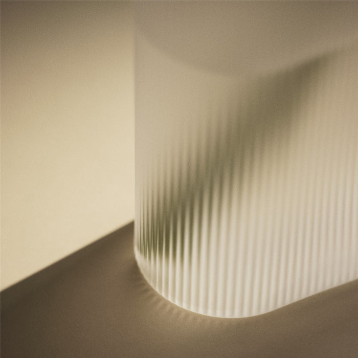 Ridge Vase Frosted Glass - Batten Home