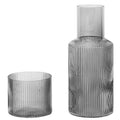 Ferm LivingRipple Carafe Set in Smoked Grey - Batten Home