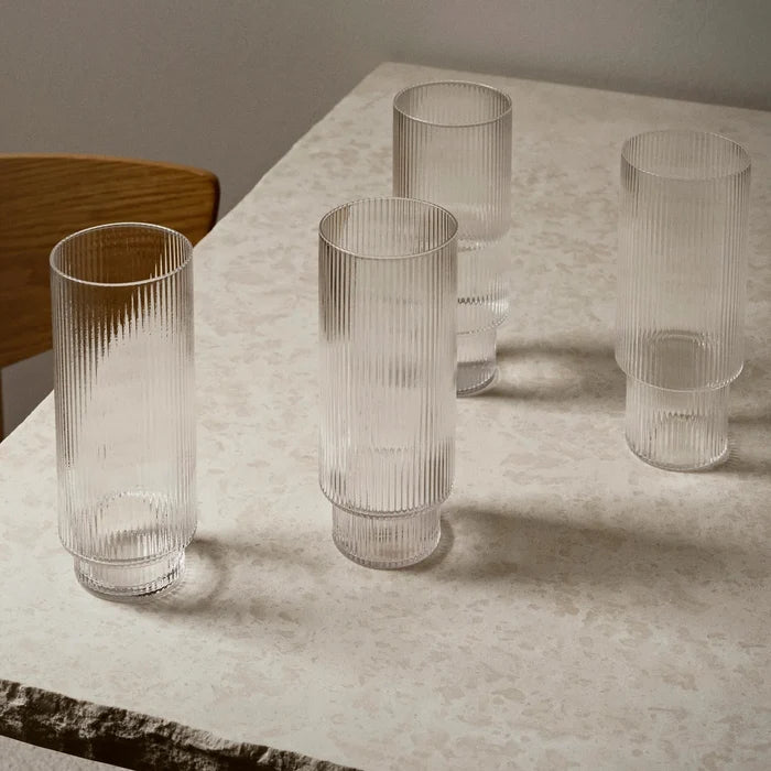 Ripple Long Drink Glass Set - Batten Home