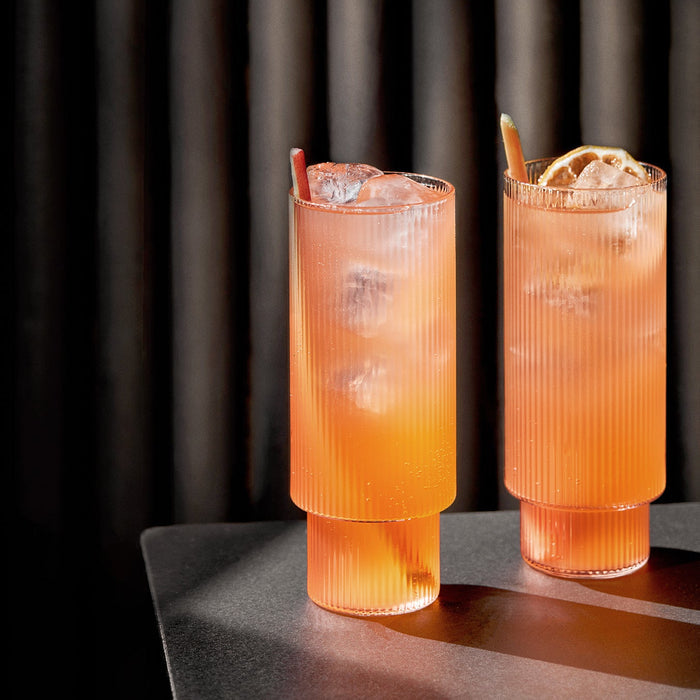 Ferm LivingRipple Long Drink Glass Set - Batten Home