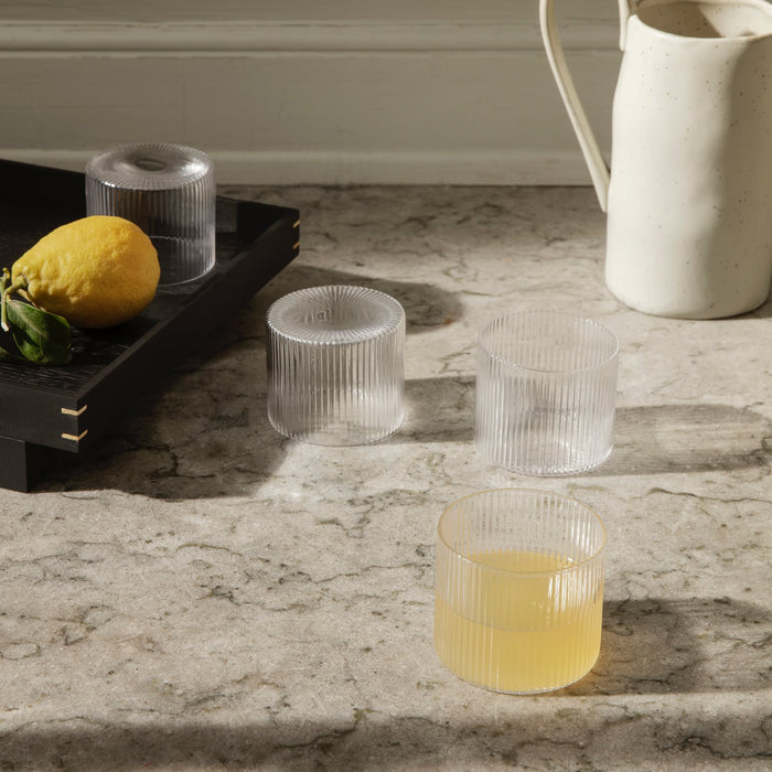 Ripple Low Glass Set Smoke Grey - Batten Home