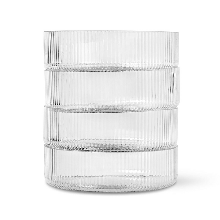 Ripple Serving Bowls Set - Clear - Batten Home