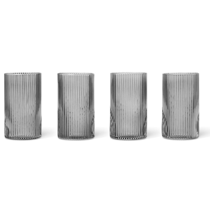 Ripple Verrines Glass Set Smoke Grey - Batten Home