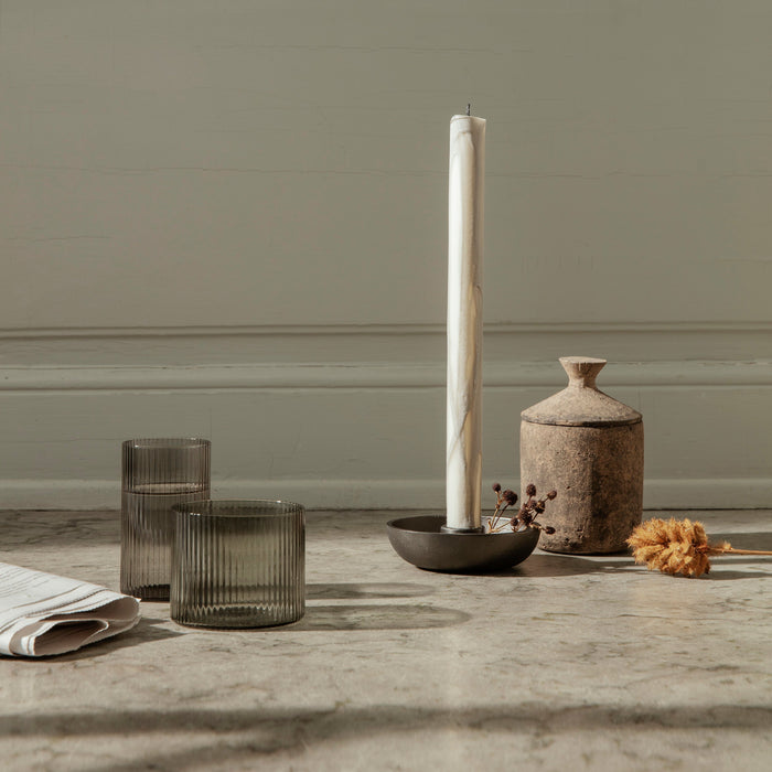 Ripple Verrines Glass Set Smoke Grey - Batten Home