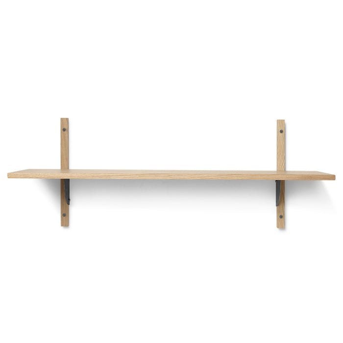 Wide / Natural Oak | Black Brass Bracket
