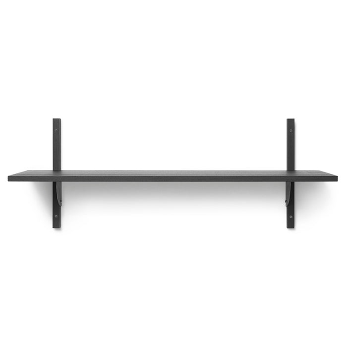 Wide / Dark Stained Ash | Black Brass Bracket