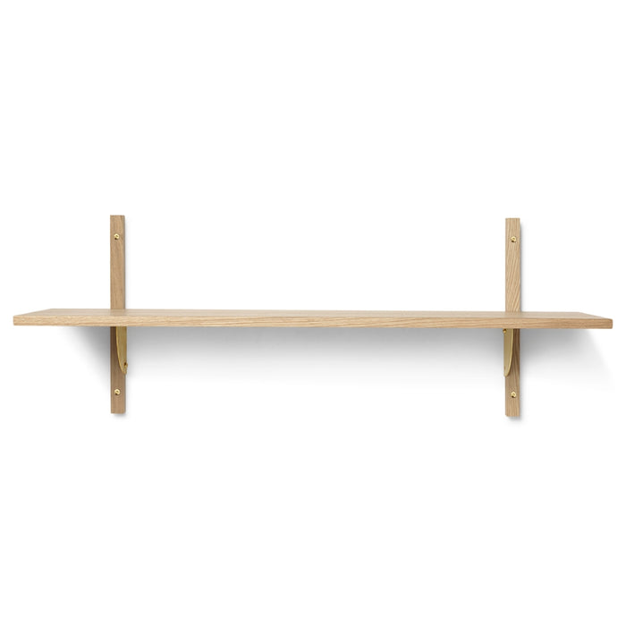 Wide / Natural Oak | Brass Bracket
