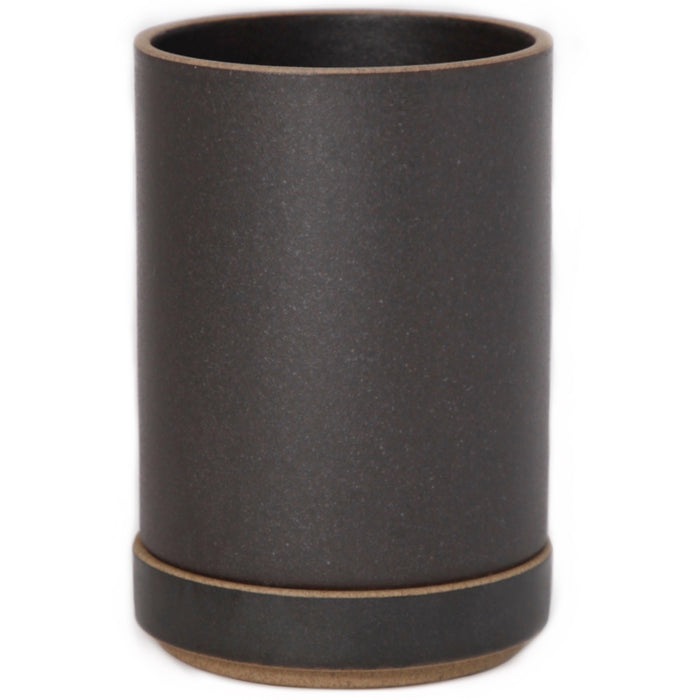 Hasami PorcelainSmall Planter and Saucer Set in Black - Batten Home