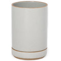 Hasami PorcelainSmall Planter and Saucer Set in Gloss Gray - Batten Home