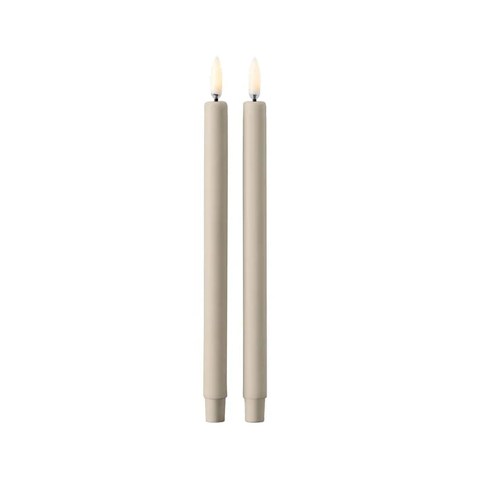 STOFF LED Taper Candle by Uyuni Lighting, Sand, Set of 2 - Batten Home