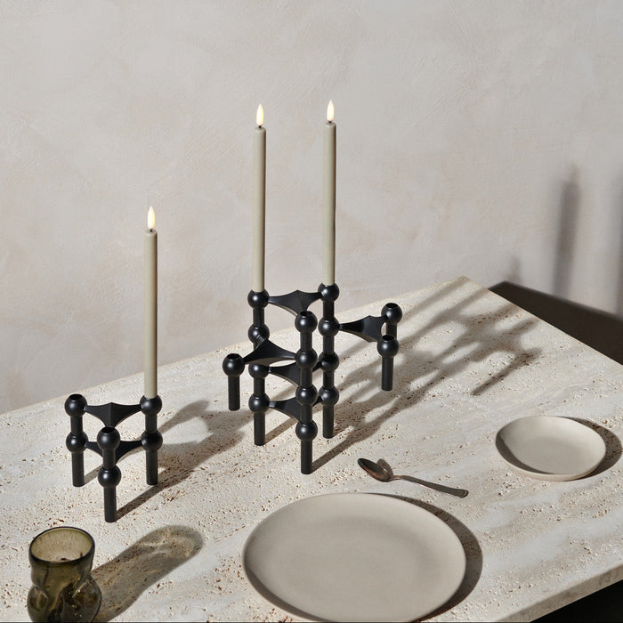 STOFF LED Taper Candle by Uyuni Lighting, Sand, Set of 2 - Batten Home