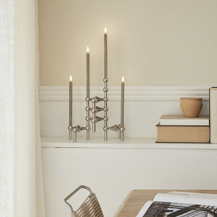 STOFF LED Taper Candle by Uyuni Lighting, Sand, Set of 2 - Batten Home