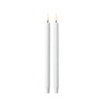 STOFF LED Taper Candle by Uyuni Lighting, White, Set of 2 - Batten Home