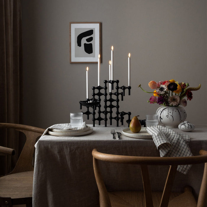 STOFF LED Taper Candle by Uyuni Lighting, White, Set of 2 - Batten Home