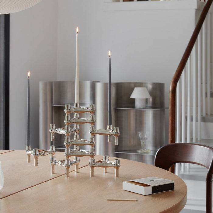 STOFF Nagel BMF Candle Holder, Chrome - Batten Home