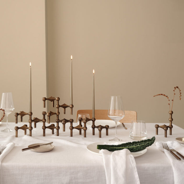STOFF Nagel Candle Holder, Bronzed Brass