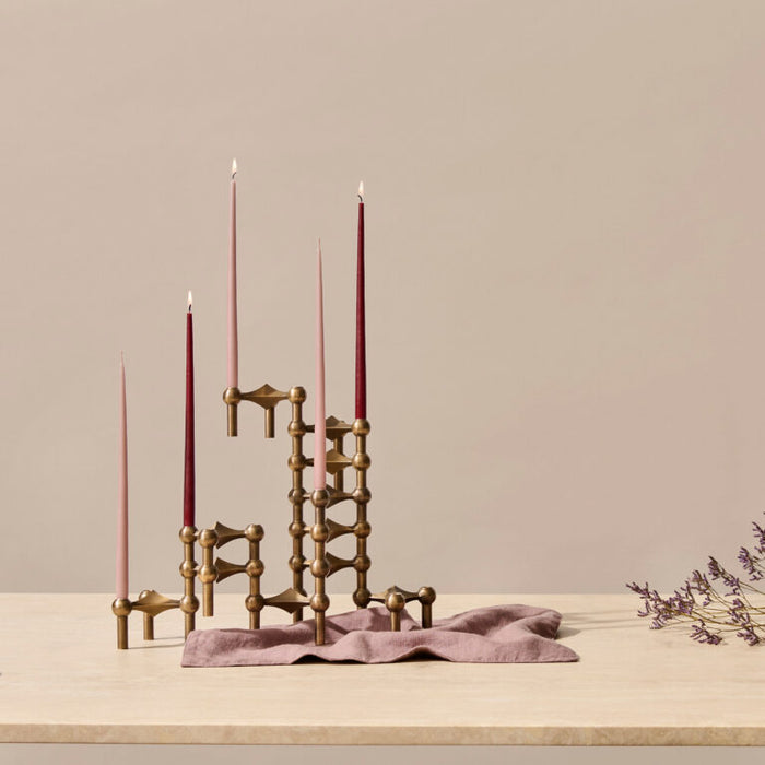 STOFF Nagel Candle Holder, Bronzed Brass