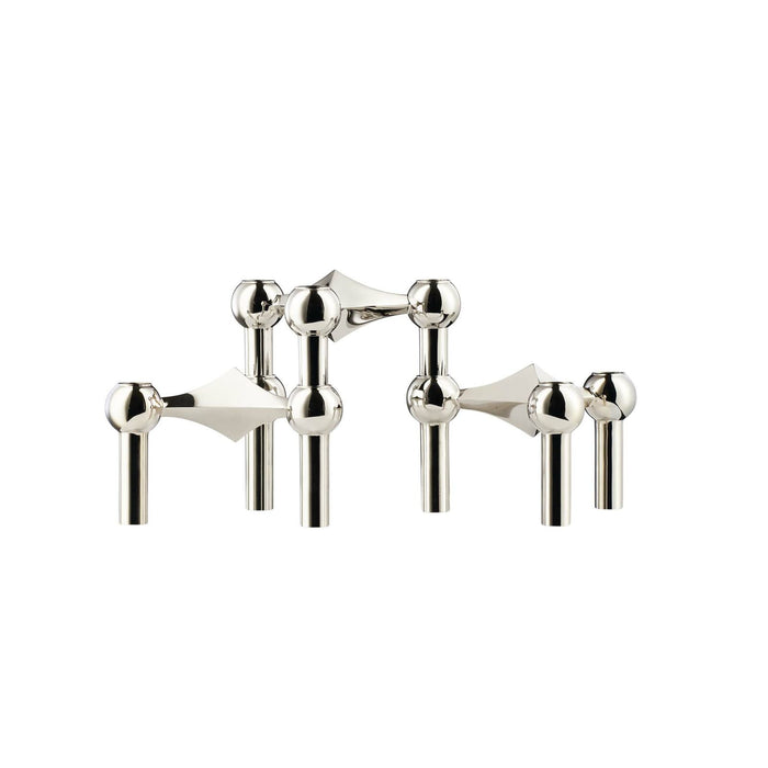 STOFF Nagel Candle Holder, Chrome, Set of 3 - Batten Home