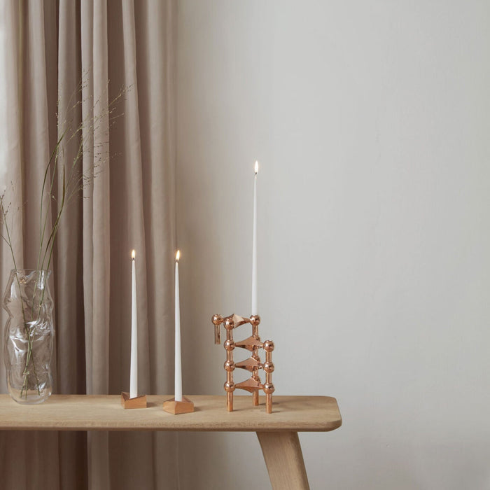 STOFF Nagel Candle Holder, Rose Gold