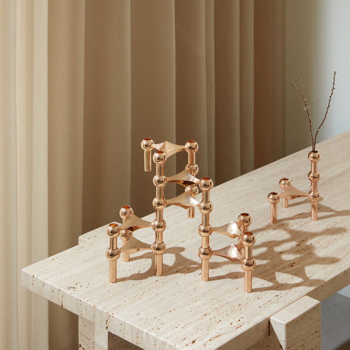 STOFF Nagel Candle Holder, Rose Gold