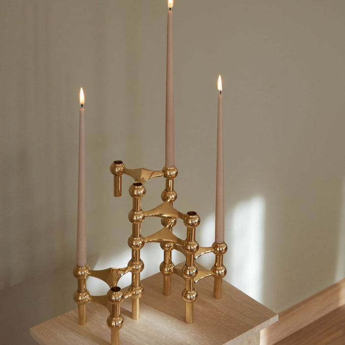 STOFF Nagel Candle Holder, Solid Brass, Set of 3