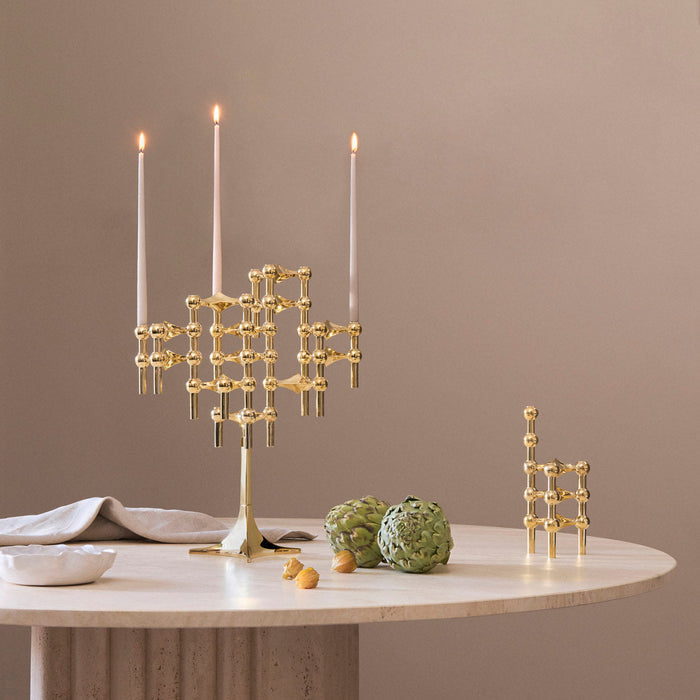STOFF Nagel Candle Holder, Solid Brass, Set of 3