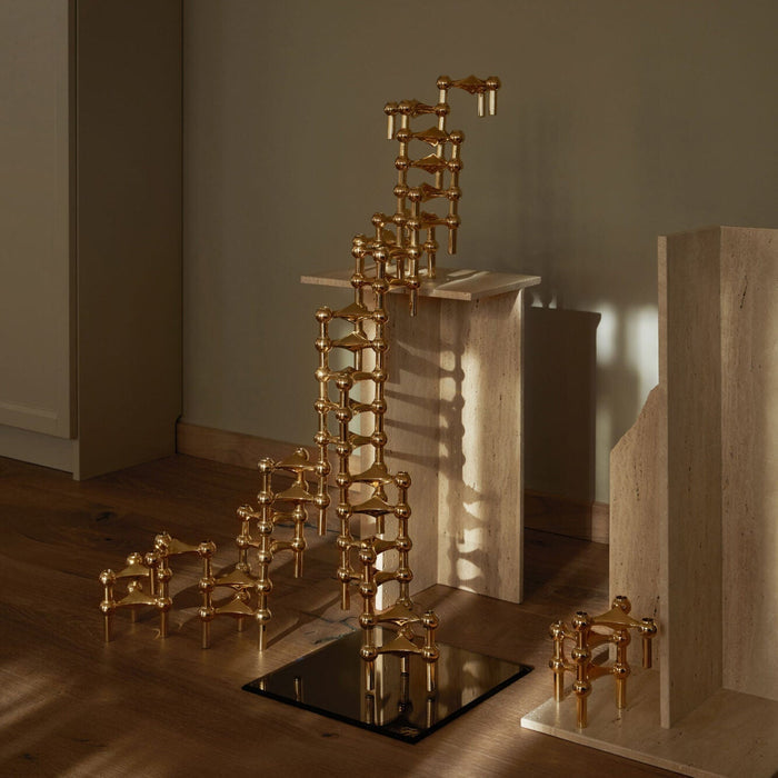 STOFF Nagel Candle Holder, Solid Brass