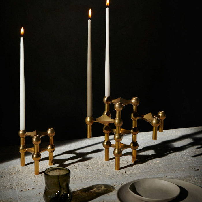STOFF Nagel Candle Holder, Solid Brass