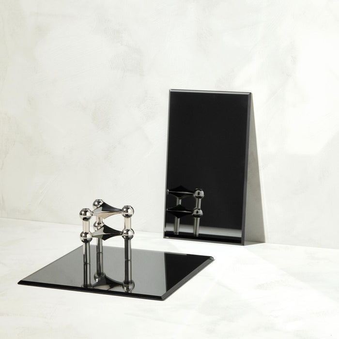 STOFF Nagel Glass Base Square, Smoked Black