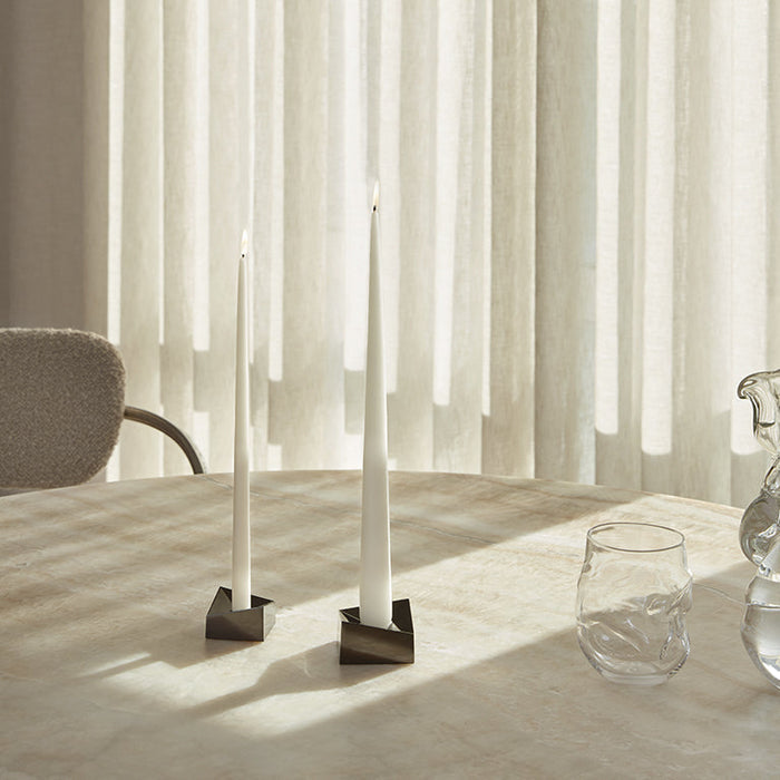 STOFF Nagel Large Taper Candle, White, Set of 4
