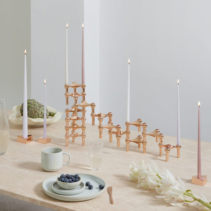 STOFF Nagel Reflect Candle Holder, Large, Rose Gold