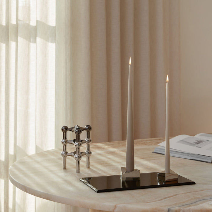 STOFF Nagel Reflect Candle Holder, Small, Chrome