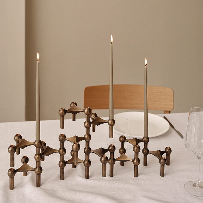 STOFF Nagel Taper Candle by Ester & Erik, Artichoke, Set of 6 - Batten Home