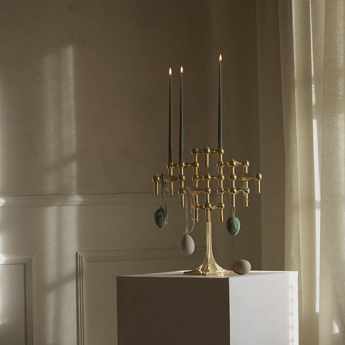 STOFF Nagel Taper Candle by Ester & Erik, Dusty Green, Set of 6 - Batten Home